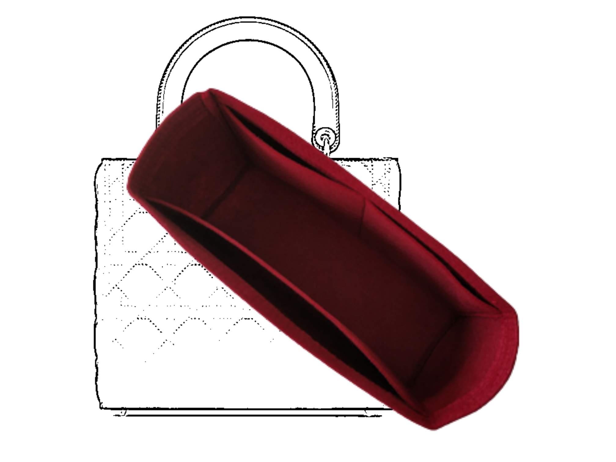 Preorder] Custom Made - Bag Insert/Bag Organiser/Bag Base/Bag Pillow for Moynat  Oh! Tote Ruban