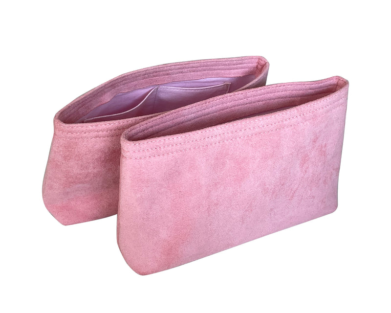 [2 pieces Constance 18 Mini Organizer] Velvet Purse Insert with Slim Design, Customized Bag Liner Protector Shaper (Style MT)