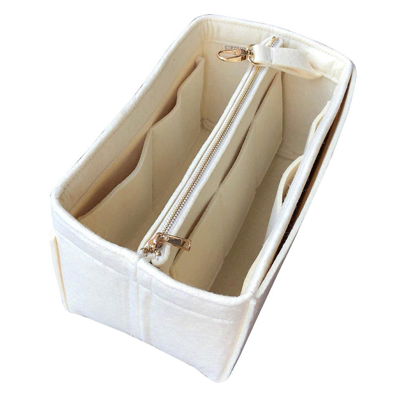 [Cabarock Large Bag Organizer] Felt Purse Insert, Liner Protector, Customized Tote Organize, Cosmetic Makeup Diaper Handbag (Style B)