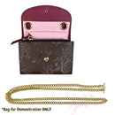 Conversion Kit for [Rosalie Coin Purse, LV] Convert to Crossbody Bag, Felt Bag Organizer Plus Golden Chain Strap Rings
