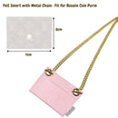 Conversion Kit for [Rosalie Coin Purse, LV] Convert to Crossbody Bag, Felt Bag Organizer Plus Golden Chain Strap Rings