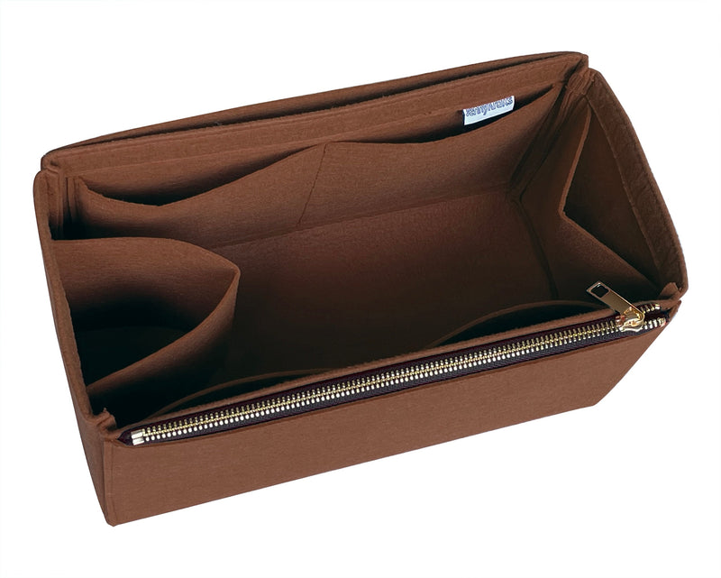 [Fit 13 Inch Laptop Bag Organizer] Felt Purse Insert, Liner Protector, Customized Tote Organize, Cosmetic Makeup Diaper Handbag (Style D-1)