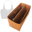 Organizer for [Double Loop Satchel, Cuyana] Tote Purse Bag Insert Organiser Liner Shaper (Felt, with Detachable Zip Pouch)