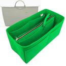 Organizer for [Le Pliage Green M Travel Bag, Longchamp] Tote Purse Bag Insert Organiser Liner Shaper (Felt, with Detachable Zip Pouch)