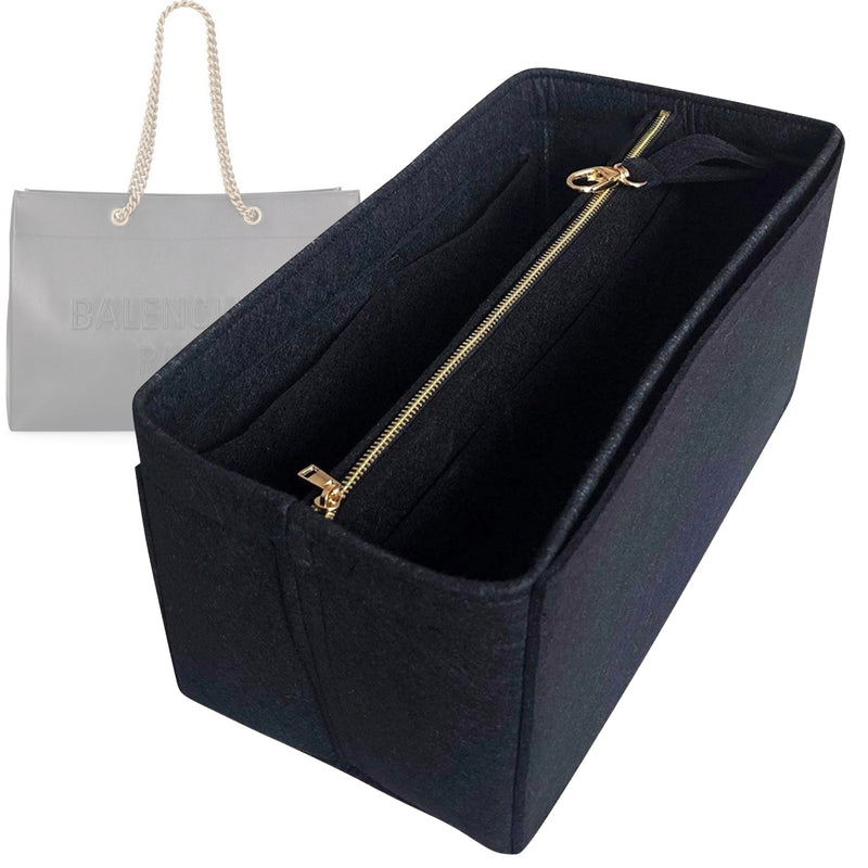 Organizer for [Small Duty Free Tote, Balenciaga] Tote Purse Bag Insert Organiser Liner Shaper (Felt, with Detachable Zip Pouch)