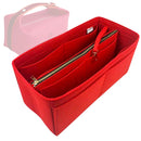 Organizer for [Bride-a-Brac case Small, Hermes] Tote Purse Bag Insert Organiser Liner Shaper (Felt, with Detachable Zip Pouch)