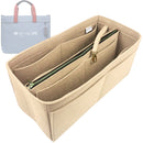 Organizer for [Canvas Tote Bag 38, Coach] Tote Purse Bag Insert Organiser Liner Shaper (Felt, with Detachable Zip Pouch)
