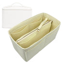 Organizer for [Medium Train Case, Leatherology] Tote Purse Bag Insert Organiser Liner Shaper (Felt, with Detachable Zip Pouch)