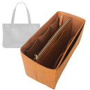 Organizer for [Small Intrecciato Zipped Tote, Bottega Veneta] Tote Purse Bag Insert Organiser Liner Shaper (Felt, with Detachable Zip Pouch)