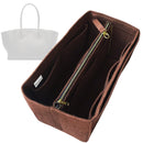 Organizer for [Marlo 14 Bag in Leather, The Row] Tote Purse Bag Insert Organiser Liner Shaper (Felt, with Detachable Zip Pouch)