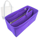 Organizer for [Large 5 Pocket Open Top Canvas Tote Bag, Lands End] Tote Purse Bag Insert Organiser Liner Shaper (Felt, with Detachable Zip Pouch)