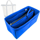 Organizer for [Large 5 Pocket Zip Top Canvas Tote Bag, Lands End] Tote Purse Bag Insert Organiser Liner Shaper (Felt, with Detachable Zip Pouch)