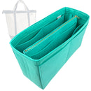 Organizer for [Extra Large 5 Pocket Zip Top Canvas Tote Bag, Lands End] Tote Purse Bag Insert Organiser Liner Shaper (Felt, with Detachable Zip Pouch)