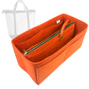 Organizer for [Small 3 Pocket Zip Top Canvas Tote Bag, Lands End] Tote Purse Bag Insert Organiser Liner Shaper (Felt, with Detachable Zip Pouch)