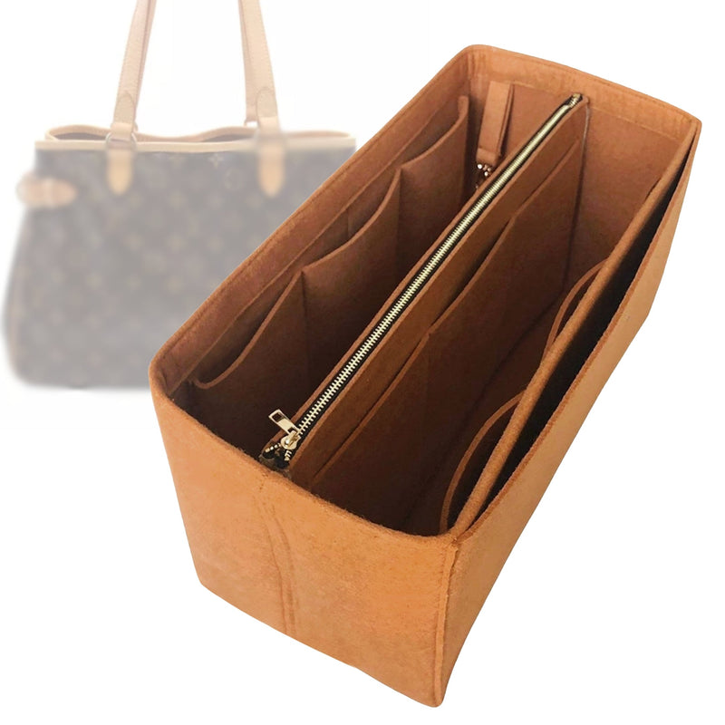 Organizer for [Batignolles Horizontal, LV] Tote Purse Bag Insert Liner Shaper (Felt, with Detachable Zip Pouch)