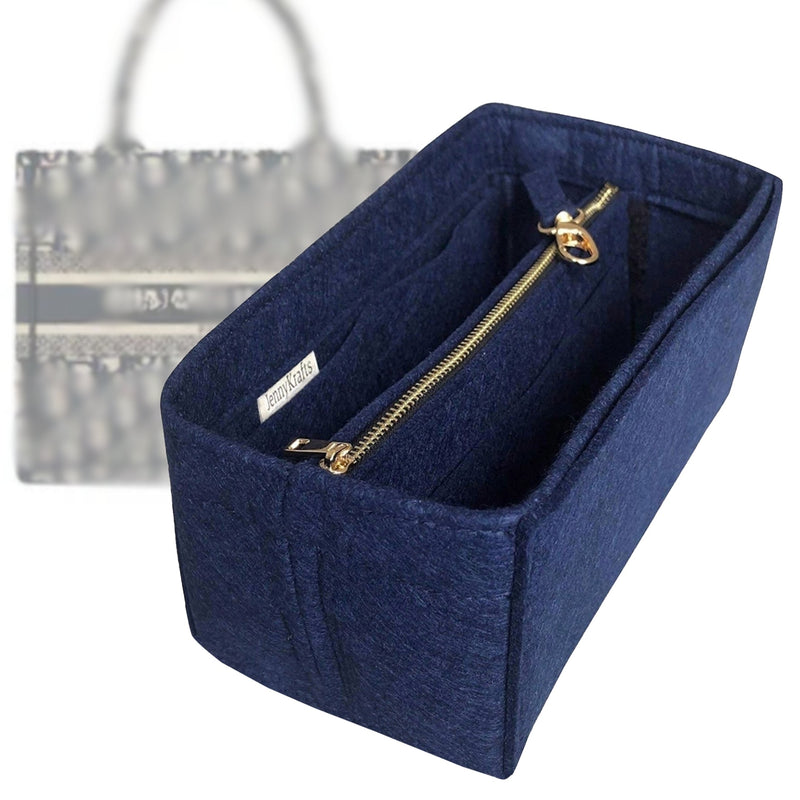 Organizer for [Book Tote Small, Dior] Tote Purse Bag Insert Liner Shaper (Felt, B)