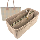 Organizer for [Medium Giant Reversible, Burberry] Tote Purse Bag Insert Liner Shaper (Felt, with Detachable Zip Pouch)