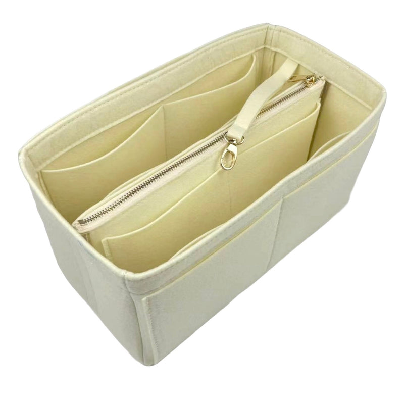 Organizer for [The Handwoven Leather Tote, Madewell] Bag Insert (Felt, with Detachable Zip Pouch)