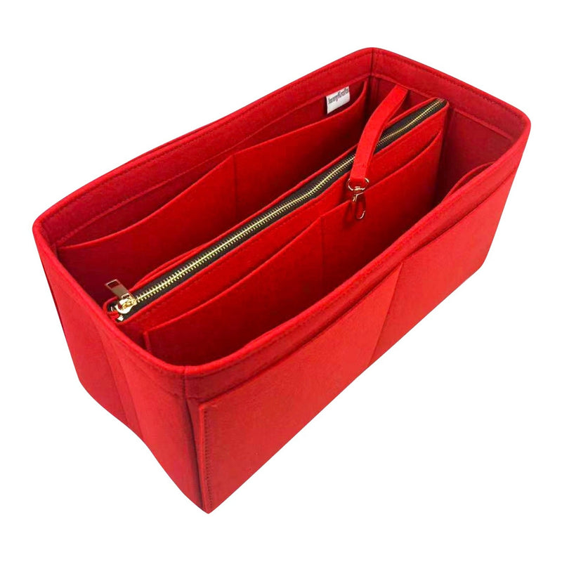 Organizer for [Lockme Bucket, LV] Bag Insert (Felt, with Detachable Zip Pouch)