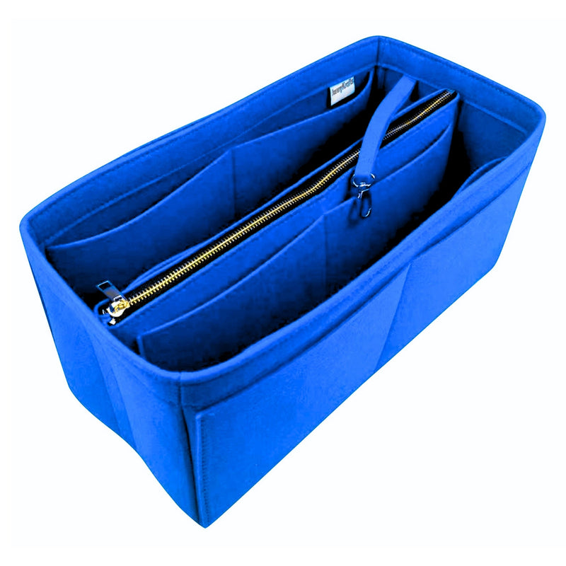 Organizer for [Midi Tote, Strathberry] Bag Insert (Felt, with Detachable Zip Pouch)