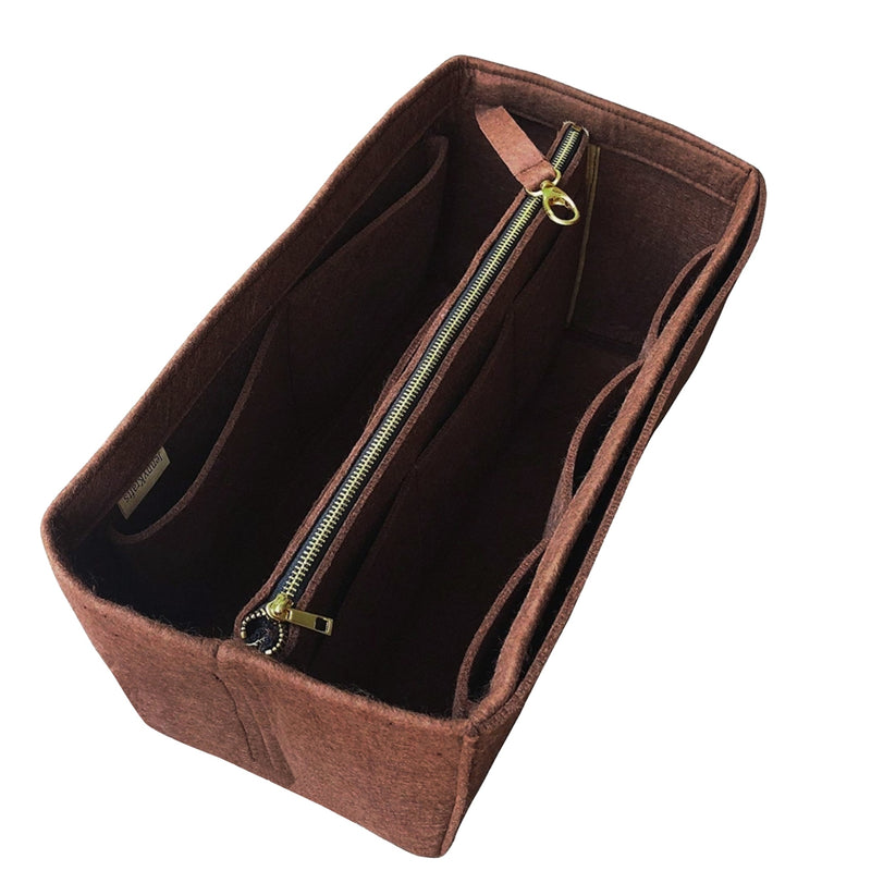 Organizer for [The Handwoven Leather Tote, Madewell] Bag Insert (Felt, with Detachable Zip Pouch)