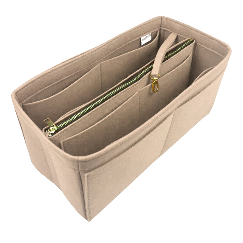 Organizer for [Small Zipped Bayswater, Mulberry] Bag Insert (Felt, with Detachable Zip Pouch)