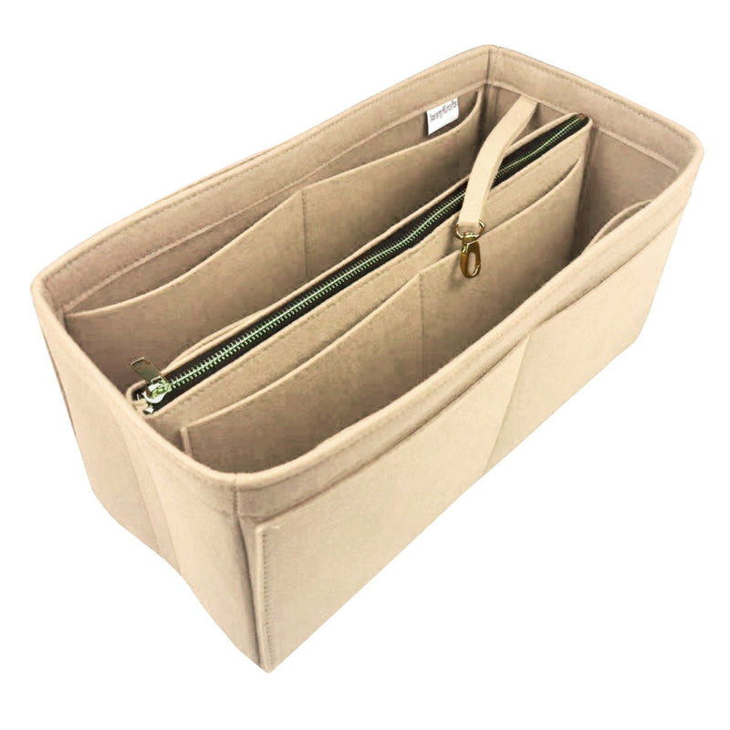 Organizer for [Small Anagram Basket bag in iraca palm and calfskin, Loewe] Bag Insert (Felt, with Detachable Zip Pouch)