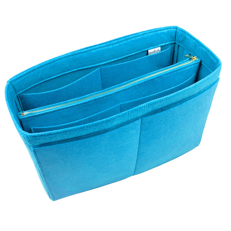 Organizer for [Medium Train Case, Leatherology] Bag Insert (Felt, with Detachable Zip Pouch)