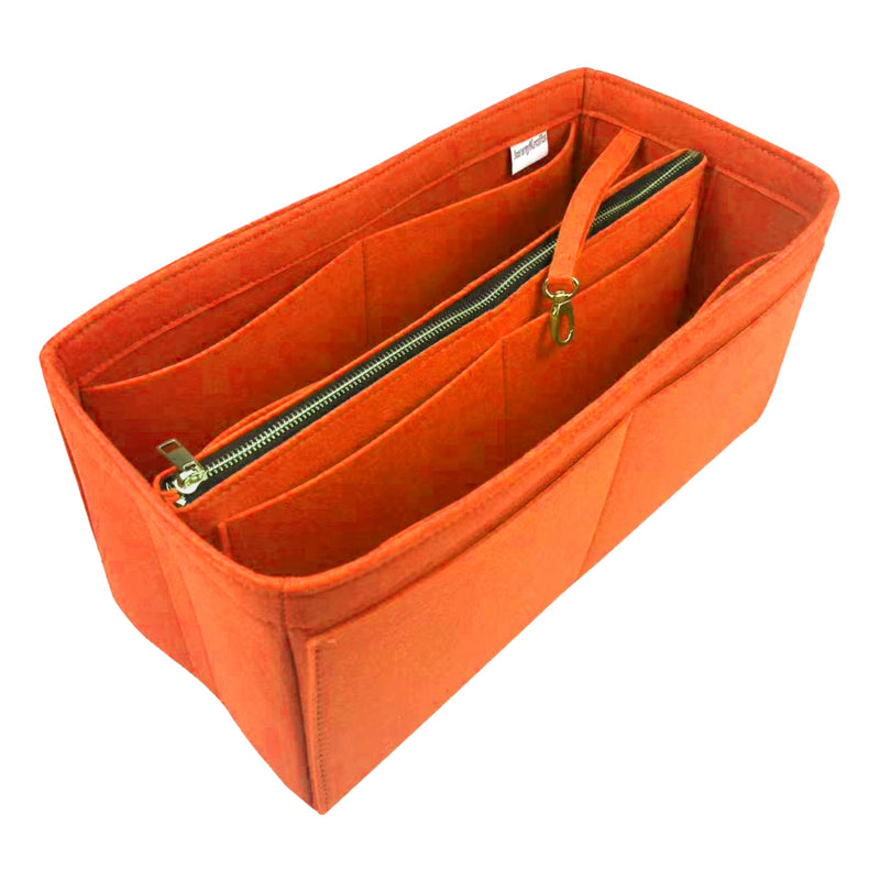 Organizer for [Medium Anagram Basket bag in iraca palm and calfskin, Loewe] Bag Insert (Felt, with Detachable Zip Pouch)