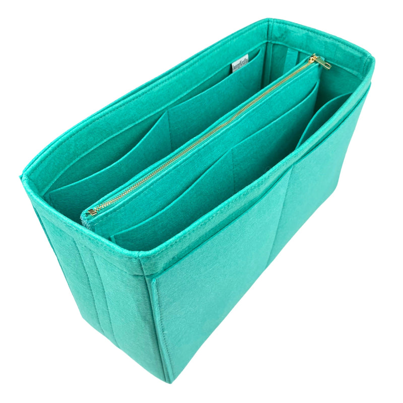 Organizer for [Medium Train Case, Leatherology] Bag Insert (Felt, with Detachable Zip Pouch)