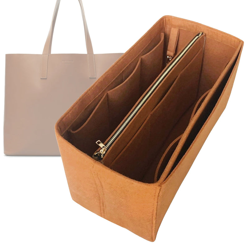 Organizer for [Day Square Tote, Everlane] Tote Purse Bag Insert Liner Shaper (Felt, with Detachable Zip Pouch)