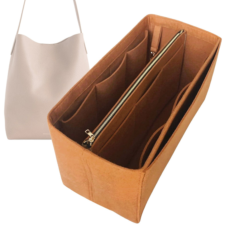 Organizer for [Everyday Cabas, Mansur Gavriel] Tote Purse Bag Insert Liner Shaper (Felt, B)