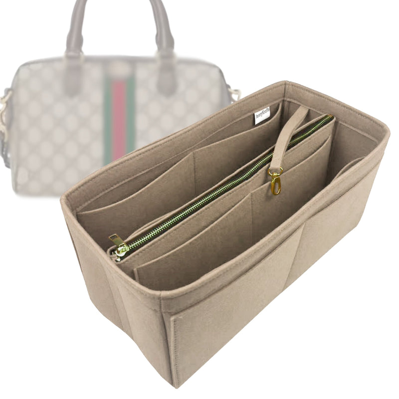 Organizer for [Micro Guccissima Boston bag, Gucci] Tote Purse Bag Insert Liner Shaper (Felt, B)