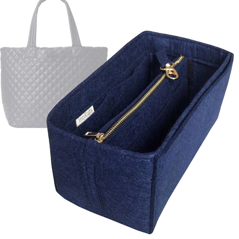 Organizer for [Small Metro Tote, MZ Wallace] Tote Purse Bag Insert Liner Shaper (Felt, with Detachable Zip Pouch)