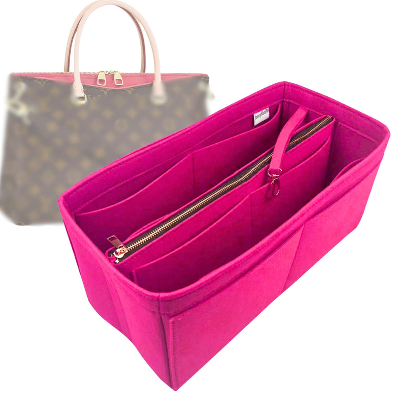 Organizer for [Pallas MM, LV] Tote Purse Bag Insert Liner Shaper (Felt, with Detachable Zip Pouch)