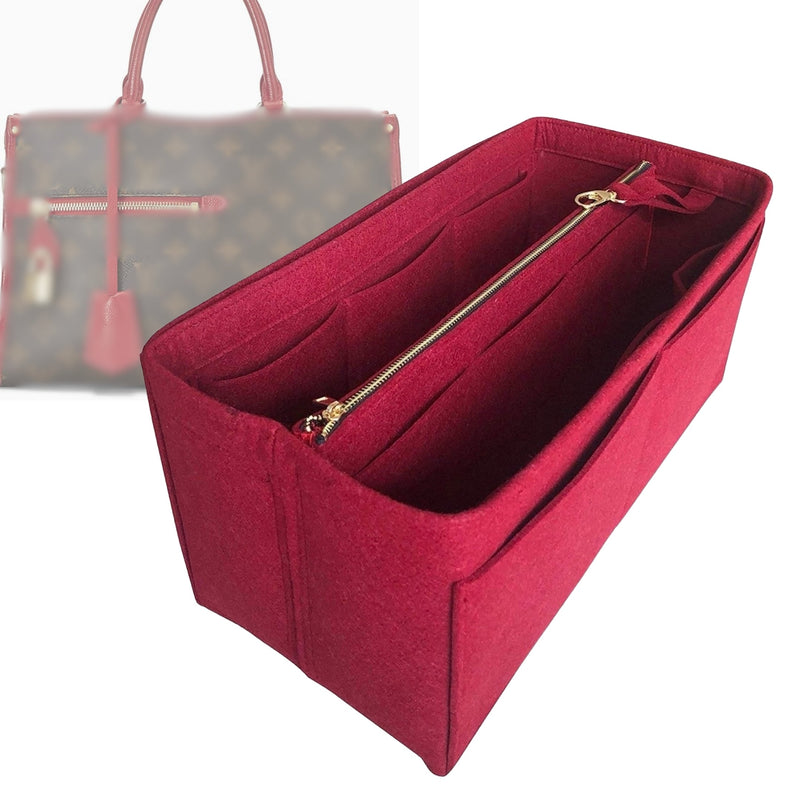 Organizer for [Popincourt PM (Small), LV] Tote Purse Bag Insert Liner Shaper (Felt, with Detachable Zip Pouch)