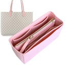 Organizer for [Reversible GG Large, Gucci] Tote Purse Bag Insert Liner Shaper (Felt, with Detachable Zip Pouch)