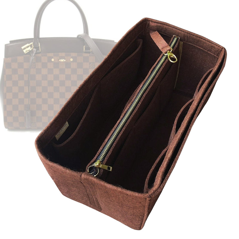 Organizer for [Rivoli MM (Medium), LV] Tote Purse Bag Insert Liner Shaper (Felt, with Detachable Zip Pouch)