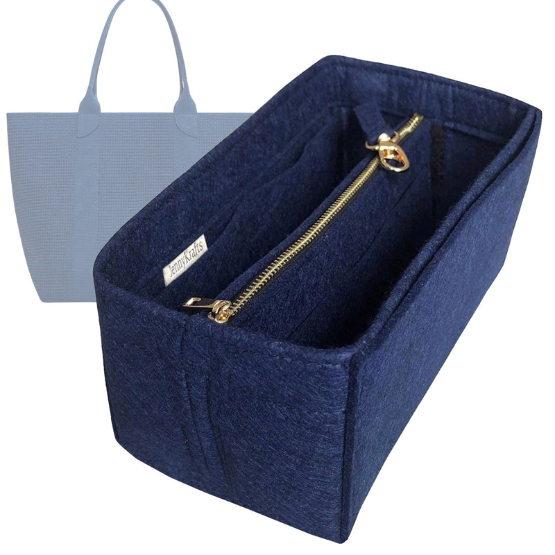 Organizer for [The Mini Zip Bucket, Rothys] Tote Purse Bag Insert Liner Shaper (Felt, with Detachable Zip Pouch)