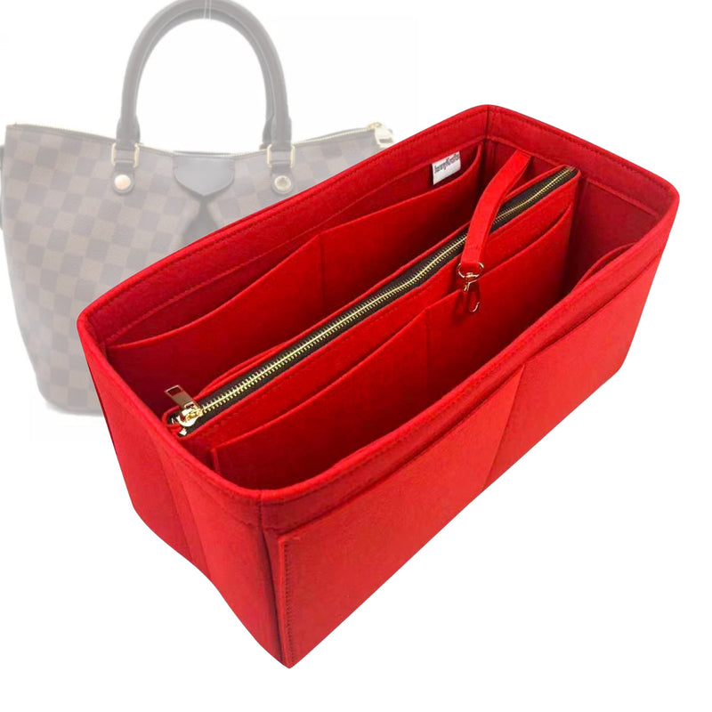 Organizer for [Siena MM (Medium), LV] Tote Purse Bag Insert Liner Shaper (Felt, with Detachable Zip Pouch)