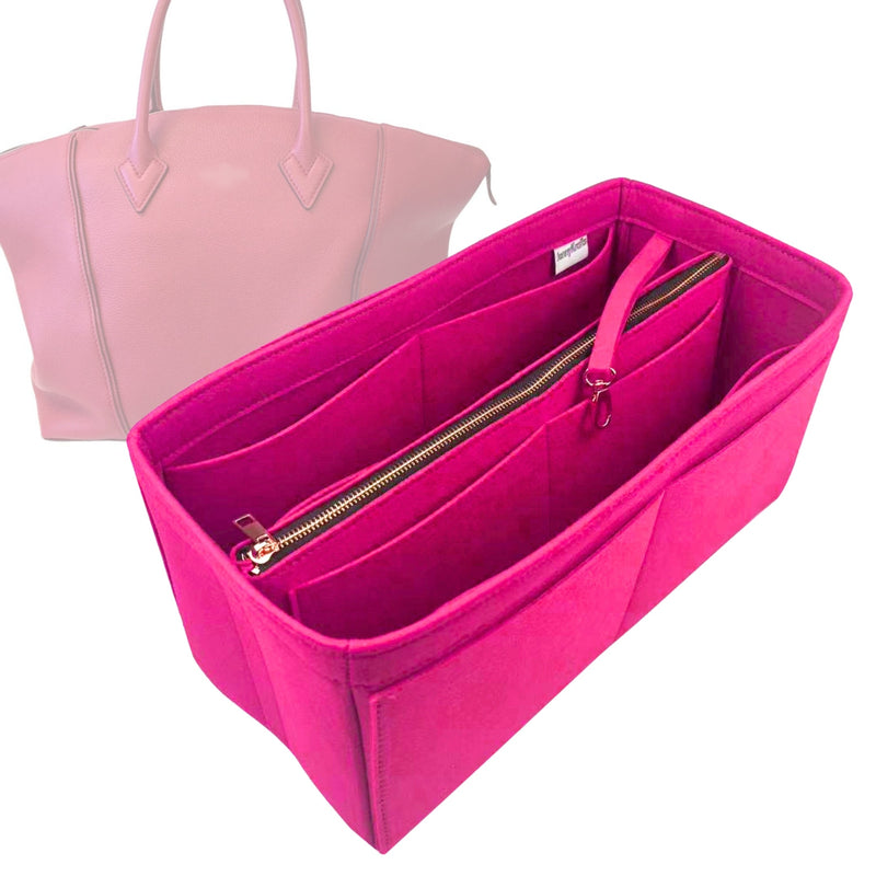 Organizer for [Soft Lockit PM (Small), LV] Tote Purse Bag Insert Liner Shaper (Felt, with Detachable Zip Pouch)