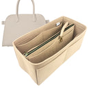 Organizer for [Soft Margaux 15 Bag in Leather, The Row] Tote Purse Bag Insert Liner Shaper (Felt, with Detachable Zip Pouch)