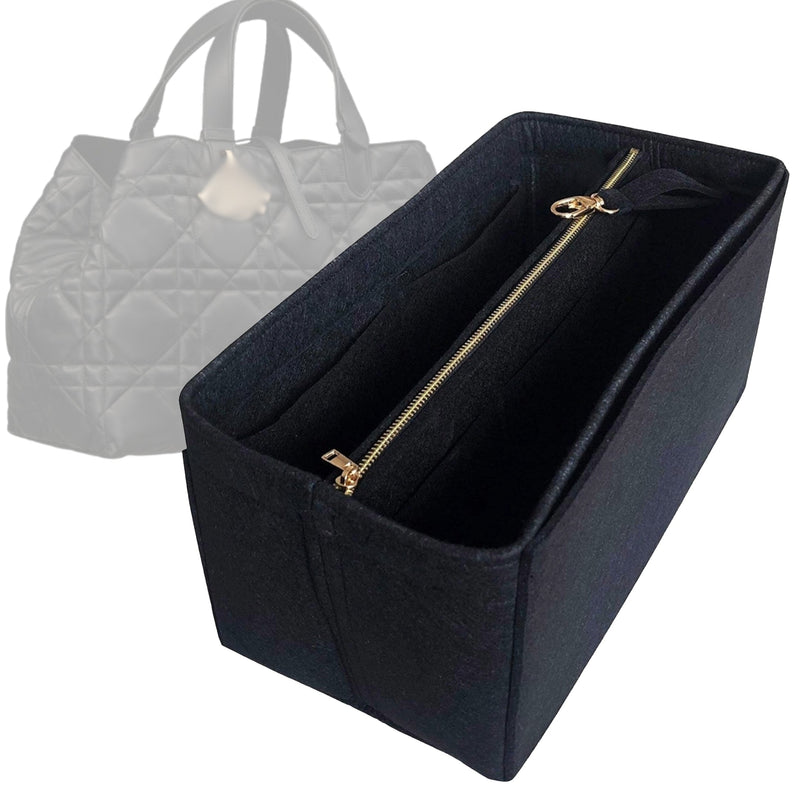 Organizer for [Large Toujours Bag, Dior] Tote Purse Bag Insert Liner Shaper (Felt, with Detachable Zip Pouch)