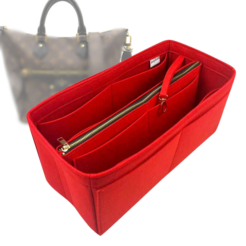 Organizer for [Tournelle MM (Medium), LV] Tote Purse Bag Insert Liner Shaper (Felt, with Detachable Zip Pouch)