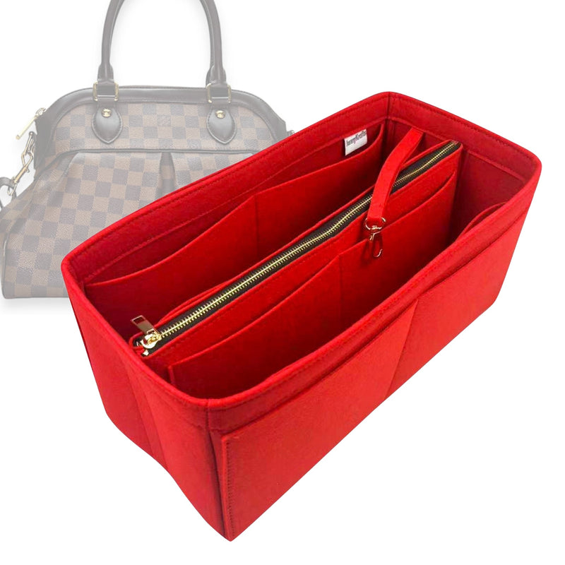 Organizer for [Trevi GM (Large), LV] Tote Purse Bag Insert Liner Shaper (Felt, with Detachable Zip Pouch)