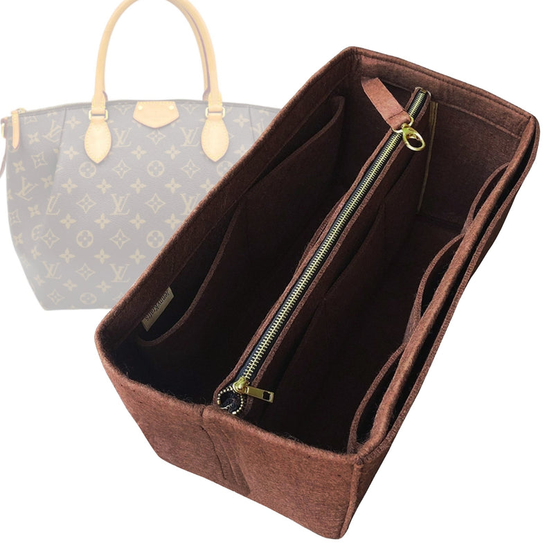 Organizer for [Turenne PM (Small), LV] Tote Purse Bag Insert Liner Shaper (Felt, with Detachable Zip Pouch)