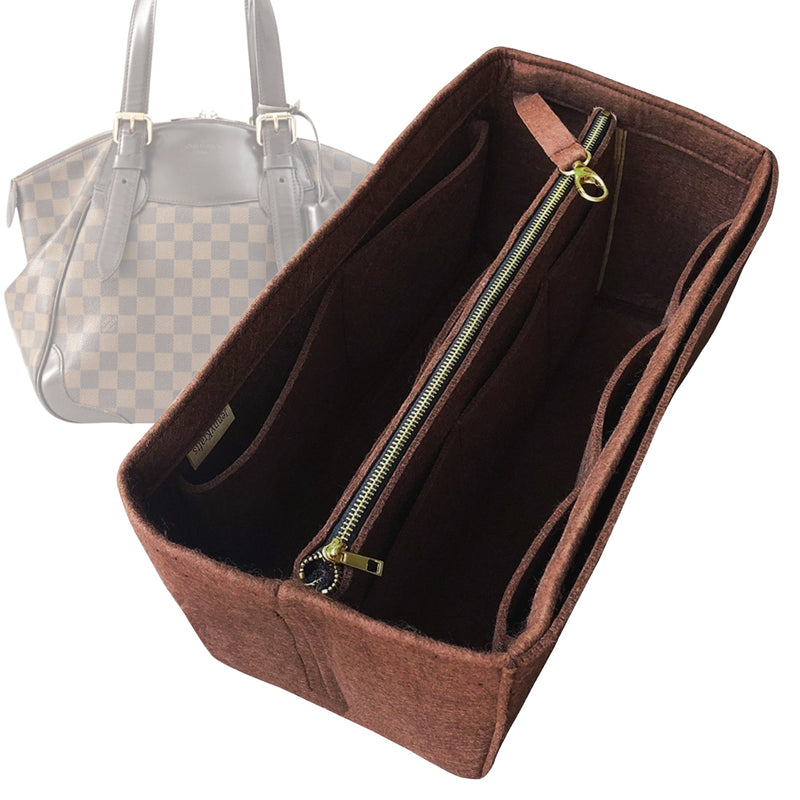 Organizer for [Verona MM (Medium), LV] Tote Purse Bag Insert Liner Shaper (Felt, with Detachable Zip Pouch)