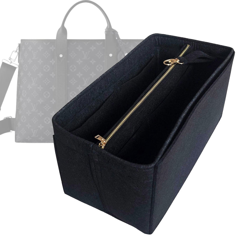 Organizer for [Weekend Tote NM, LV] Tote Purse Bag Insert Liner Shaper (Felt, with Detachable Zip Pouch)