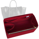 Organizer for [Hampton Carry Mini, Balenciaga] Tote Purse Bag Insert Organiser Liner Shaper (Felt, Long Zip and Open Compartment)