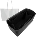 Organizer for [Hourglass Soft Tote Large, Balenciaga] Tote Purse Bag Insert Organiser Liner Shaper (Felt, Long Zip and Open Compartment)